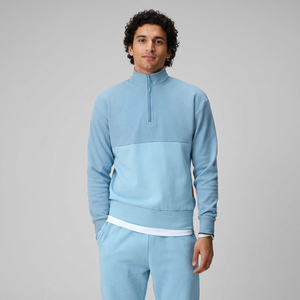 2026 OEM New Arrivals Quarter-Zip Pullover Hoodie Men's Polyester/Cotton Winter Breathable Quick Dry <b>Mock</b>-<b>Neck</b> - Product Image 1