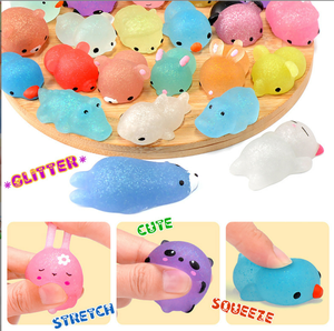 Juguete Antiestrés de Pato Mochi Suave y Adorable, Diseño Nuevo, Varios Colores, Material TPR con Brillantina, Venta al Por Mayor - Product Image 4