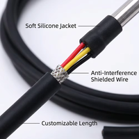 Original IP68 Waterproof 1-Wire for NTC Temperature Sensor with 4mm Diameter Probe for Air Conditioner Use