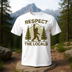 Camiseta Respect The Locals Bigfoot con diseño Rock On del Parque Nacional - Product Image 3