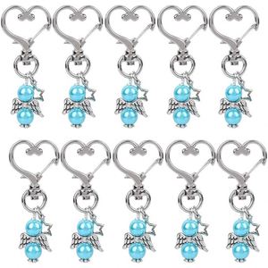 Porte-clés ange gardien personnalisé avec logo et pierre de naissance, fabrication OEM, cadeau de mariage, baptême, souvenir - Product Image 1