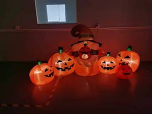 Suministros de fiesta de Halloween, levantamiento inflable, <span class=keywords><strong>calabaza</strong></span> elfa de 1,2 m para decoración de Halloween, venta al por mayor - Product Image 3
