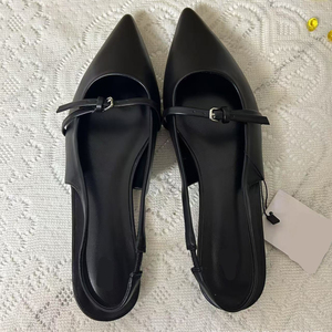 Yxfashionable Giày nữ mũi nhọn Mới Dép đi trong nhà nửa nhẹ thoải mái thường ngày Retro Xăng đan nữ đế bằng - Product Image 4