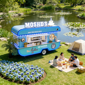 Carrito de Comida Refrigerado Móvil para Bebidas Frías y Helados, Ideal para Festivales - Product Image 1