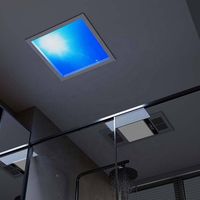Plafonnier LED intelligent et moderne intégré, effet ciel bleu, pour cuisine, chambre, salon, décoration naturelle claire, IP54