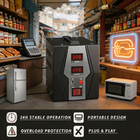 Stabilisateur de tension monophasé AVR, Plug & Play, aucune installation nécessaire, résistant à la chaleur, pour la maison, le magasin, le bureau