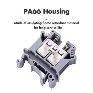 Plastique Nylon PA66 UK16N Bloco De Terminais Para Trilho DIN 16 Mm2 Blocs De Terminais Elétrico Push in Din Rail Borniers - Product Image 4