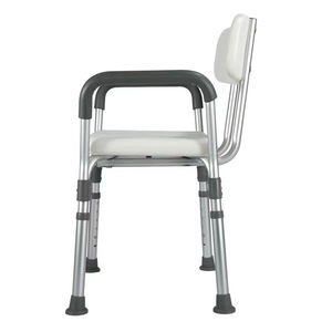 Shower <b>Chair</b> With Armrests And Backrest Non Slip Adjustable Height For Elderly And Pregnant Women - Product Image 3