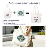 Sac fourre-tout en toile personnalisé avec impression de lettres, en matériaux recyclés, avec fermeture éclair et poches, grand sac de shopping personnalisé avec logo, options de taille