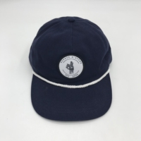 Chapeau personnalisé en coton non structuré Snapback un peu chapeaux de papa à bord incurvé chapeau personnalisé tissé patch avec corde