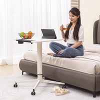 Bureau d'ordinateur portable réglable en hauteur, portable, pour la maison, à poser sur le lit ou le canapé, petit bureau carré de style debout