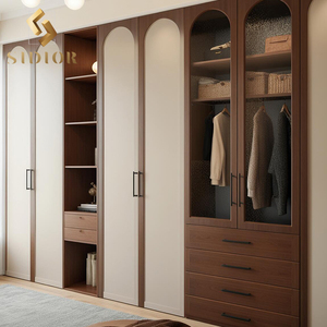 גבוהה ארון בגדים ארון בגדים ואולקין ארונות מערכות עיצוב ריהוט מותאם אישית חדר שינה מפואר וגדול עץ בארון בגדים - Product Image 6