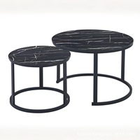 Table basse ronde de luxe nordique moderne pour salon, ensemble de tables basses pour la maison