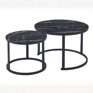 Set di Tavolini da Caffè Rotondi di Lusso in Stile Nordico, Tavoli Moderni da Centro per Soggiorno - Product Image 4
