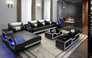 Ensemble de canapés modulaires sectionnels modernes, intelligents, technologiques et luxueux pour salon - Product Image 2