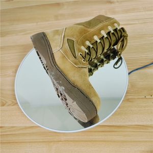 DFT1124 LAMAI Bottes de désert en cuir de vachette suédé personnalisées couleur Coyote Vert Désert, Bottes de désert marron foncé - Product Image 1