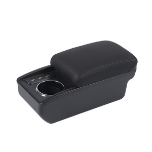 Vtear กล่อง ABS มีสไตล์สำหรับมิตซูบิชิ <span class=keywords><strong>attrage</strong></span> หนัง2015 2018ด้านหน้า USB ที่วางถ้วยที่พักแขนภายในรถยนต์ - Product Image 2