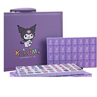 Mahjong Melamin Kuromi Ungu Buatan Khusus Merek Trendi Perlengkapan Rumah Tangga Ukuran Besar/Ekstra Besar Hadiah Sempurna