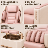 Station de pédicure intelligente pour salon de manucure avec massage multi-zones, bassin transparent et finition personnalisée
