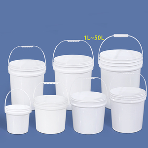 Factory Wholesale Food Grade Round Clear PP Plastic <strong>Buckets</strong> <strong>with</strong> <strong>Lids</strong> Handle Plastic Paint Container 500ML 15L - Product Image 1