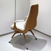 Chaises de table de réunion de bureau Chaise de conférence en similicuir au design unique et au dos moyen Chaise de visiteur de bureau de luxe pour salle de réunion