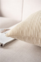 Housse de coussin décorative en velours rayé tricoté sur mesure pour toutes les saisons, pour canapé, chambre, voiture, canapé-lit