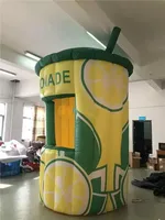 Fournitures d'usine Promotions commerciales Événement Fête Blowup Citron Boisson Kiosque Gonflable Concession Stand Stand Limonade Tente