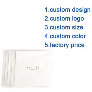 Impression <span class=keywords><strong>de</strong></span> logo personnalisé Argent Or Pierres Précieuses Blanc Bijoux Chiffon <span class=keywords><strong>de</strong></span> Polissage Chiffon <span class=keywords><strong>de</strong></span> <span class=keywords><strong>Nettoyage</strong></span> en Microfibre - Product Image 2