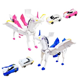 Coche de juguete Unicornio Definitivo 2 en 1: Coche Creativo que se Transforma en Robot Unicornio, Modelo de Coche de Carreras Deslizante Inercial, Deformable por Impacto - Product Image 6