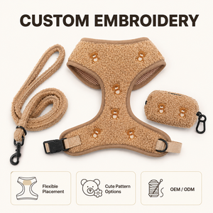Conjunto de Arnés para Perro Sherpa con Bordado de Diseño Personalizado, Collares y Correas para Mascotas, Correa para Perro, Arnés para Perro Antitirones, Fabricante - Product Image 4
