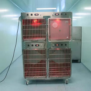 Veteriner kullanımı için elektrikli kızılötesi ısı yalıtımı oksijen kabin kafesi köpekler/kediler için paslanmaz çelik çerçeve taşıyıcı ve evler - Product Image 1