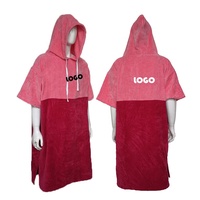 Séchage rapide sur mesure océan Surf plage femmes velours coton microfibre changeant à capuche serviette Poncho Robe