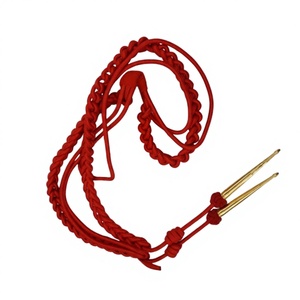 Elegante Aiguillette de Metal Rojo/Dorado, Trenza para Hombro, Formal, Ligera, Duradera, de Primera Calidad, para las Cuatro Estaciones, con Personalización OEM - Product Image 1