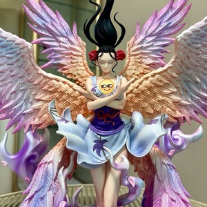 <span class=keywords><strong>Figura</strong></span> de <span class=keywords><strong>Nico</strong></span> <span class=keywords><strong>Robin</strong></span> de One Piece, Estatua GK con Alas, Modelo de Anime en PVC con Efecto de Llama Púrpura y Cabeza Extraíble - Product Image 2