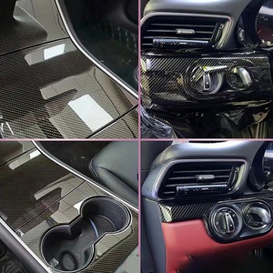 <span class=keywords><strong>Film</strong></span> vinyle carbone 9D effet <span class=keywords><strong>avion</strong></span>, violet brillant, pour carrosserie de voiture, accessoires intérieurs, auto-cicatrisant sans colle - Product Image 2