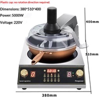 Robot de Cuisson Commercial Intelligent Entièrement Automatique 5000W 110V/220V en Acier Inoxydable 12L pour Riz Frit, Nouilles, Pâtes et Plats Épicés