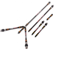Ensemble de stabilisateur de barre d'équilibre de tir à l'arc Stabilisateur d'arc en fibre de carbone et tige de poteau d'extension de barre en V pour arc classique et arc à poulies