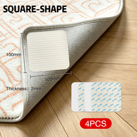 Patins antidérapants pour tapis 100x100x2mm, réutilisables, lavables, carrés, gaufrés, pour fixer les tapis sur sols durs, conformes ROHS