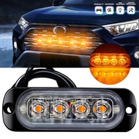 JINXIN Automotive Universal 12-24V 4LED Feux latéraux haute luminosité Feux centraux clignotants Feux d'avertissement