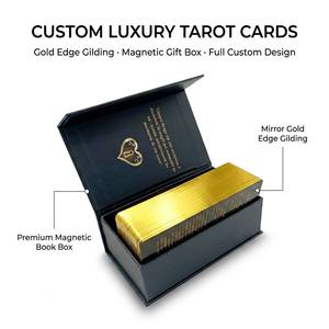 Jeu de Cartes de Tarot de Haute Qualité Écologique Estampé Or avec Boîte Aimantée Personnalisable pour Réunions Sociales Divination Vente en Gros Usine - Product Image 1