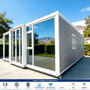Maison conteneur préfabriquée extensible 75mm EPS, 40 pieds x 20 pieds, pour famille première maison, 2-3 chambres, salle de bain, moderne, empilable, Casita - Product Image 1