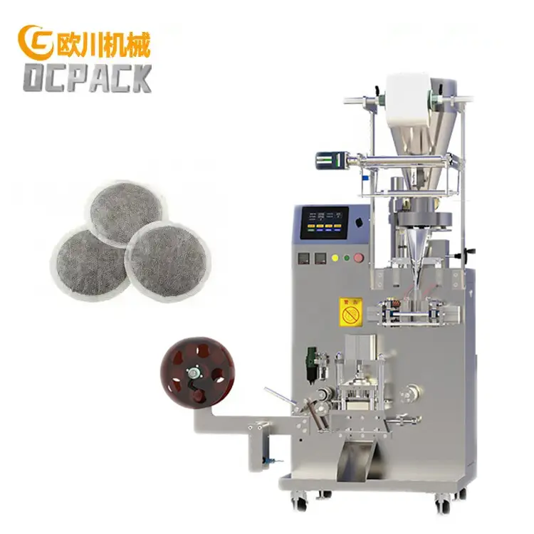 Automatic small round shape filter tea coffee powder packing pod machine