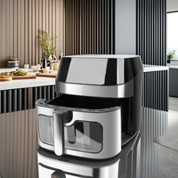 Friteuse à air intelligente multifonctionnelle en acier inoxydable de grande taille 8L 9L avec écran couleur numérique pour une famille de 10 personnes