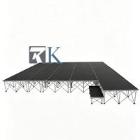 Plateforme de scène en contreplaqué d'aluminium, support en aluminium, scène mobile pour mariage, spectacle, exposition, événements musicaux