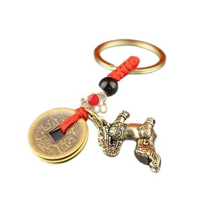 Llavero Colgante de Latón Dingtong Sanxingdui, Figura de <span class=keywords><strong>Bestia</strong></span> Divina de Pie, Regalo Pequeño de Tendencia Nacional - Product Image 5
