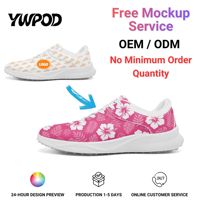 Chaussures de golf tropicales botaniques personnalisées en gros OEM ODM avec impression à la demande, logo personnalisé, baskets avec nom personnalisé FN062-25027108-9
