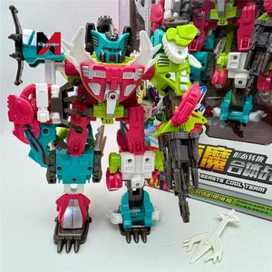 6 en 1 figuras transformación Ko Predaking Piranacon Crazy Beast Fit <span class=keywords><strong>Clan</strong></span> hexágono mecánico cambio de forma Robot juguetes regalos - Product Image 4