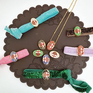 HP0322 Dijes de Club de Fútbol Chapados en Oro de 18K, Abalorios Esmaltados de Equipos de Fútbol AC Milan/<span class=keywords><strong>Barca</strong></span>/MU/Arsenal para Pulseras y Collares DIY - Product Image 3