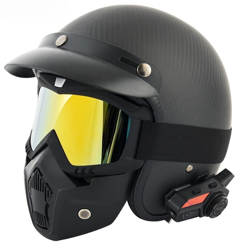 Noir mat 3K (visière teintée or + Bluetooth K25)
