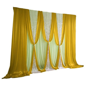 3*4m tùy chỉnh Màu Xanh Hoàng gia màu Đỏ đám cưới Backdrop rèm với Swag <span class=keywords><strong>sequin</strong></span> màn tổ chức sự kiện bên trang trí đám cưới - Product Image 5